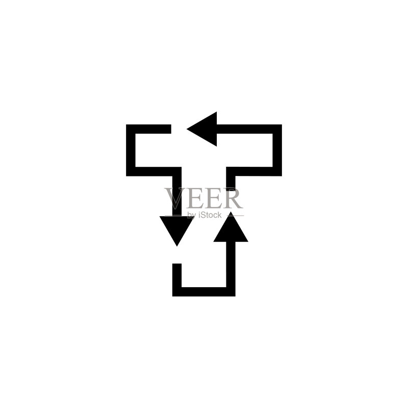 字母T回收标志图标素材