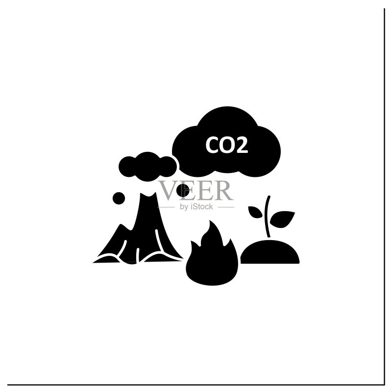 碳排放标志符号图标图标素材