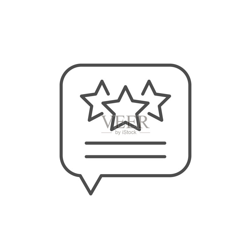 用户评价留言线框图标图标素材