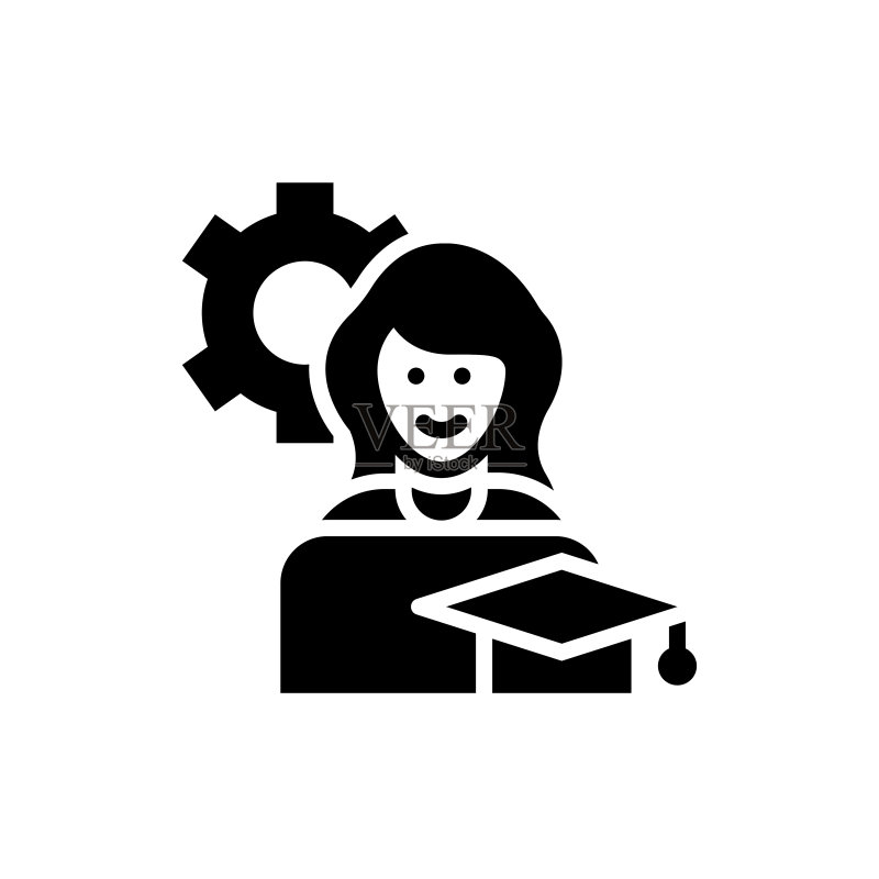 兼职学生矢量图标样式插图图标素材