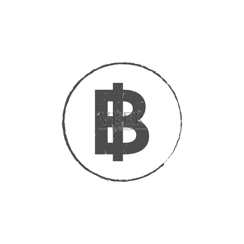 泰铢复古印章图标素材