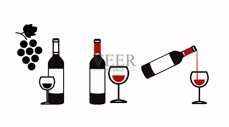 葡萄酒图标合集图标素材
