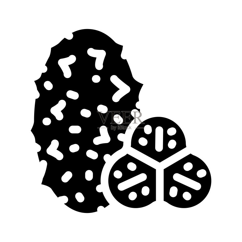 有角甜瓜水果标志矢量图图标素材