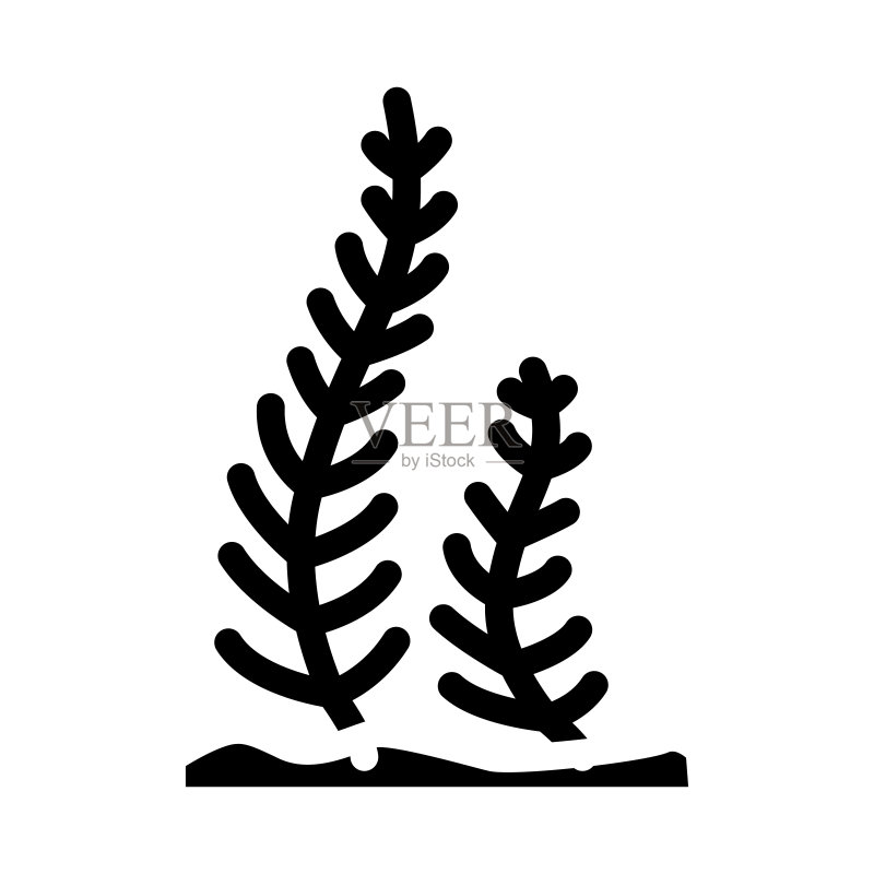 海草字形图标矢量图图标素材