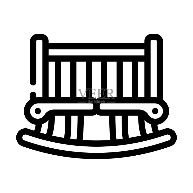 婴儿家具线性图标矢量素材图标素材