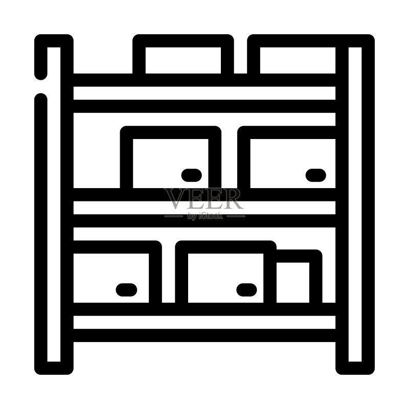 仓库家具线性图标矢量图图标素材