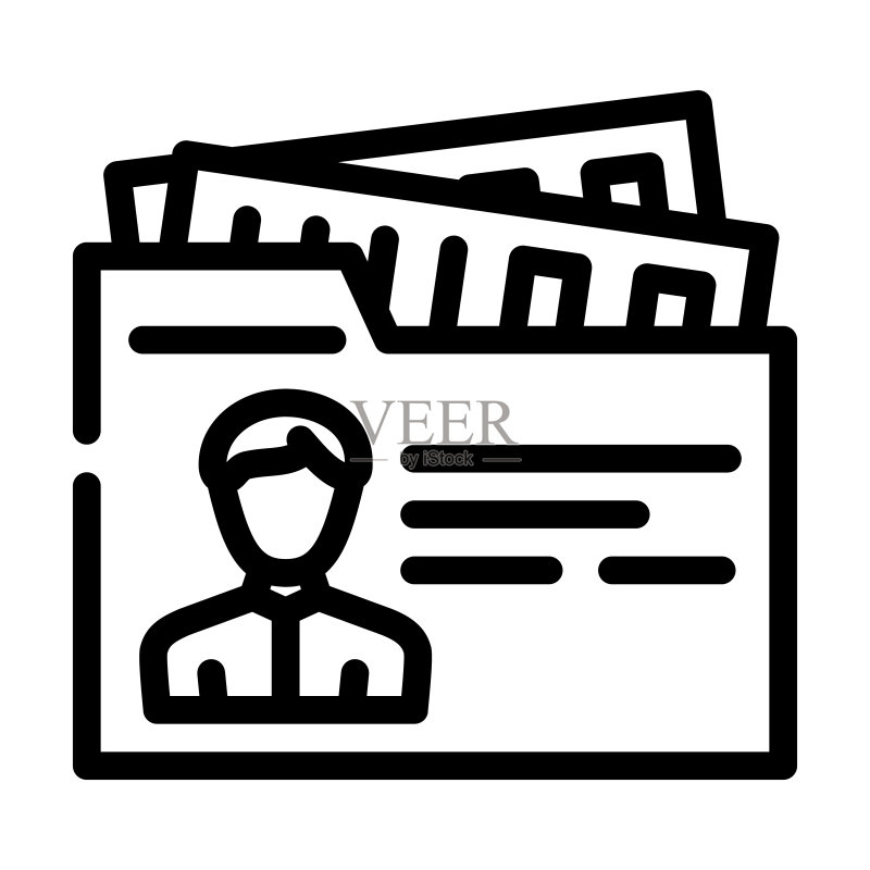 私人商务人士线条图标矢量图图标素材