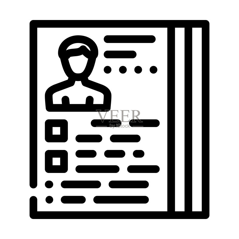 演员选角线性图标矢量图图标素材