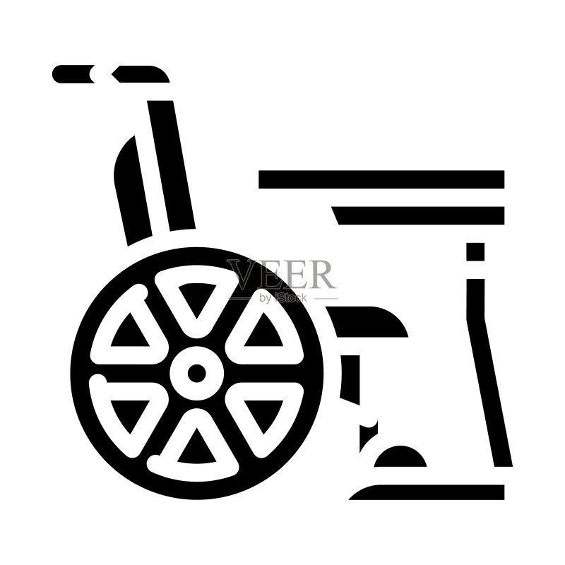 残疾人专用家具Glyph图标矢量插图图标素材