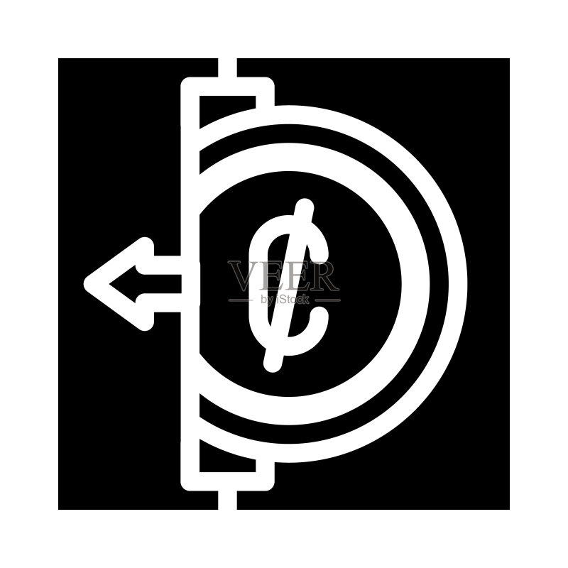 硬币接收标志矢量图图标素材