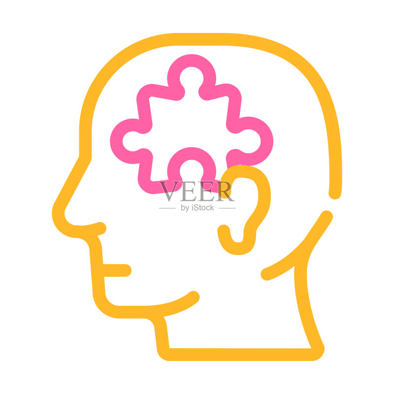 员工问题和任务彩色图标矢量插图图标素材