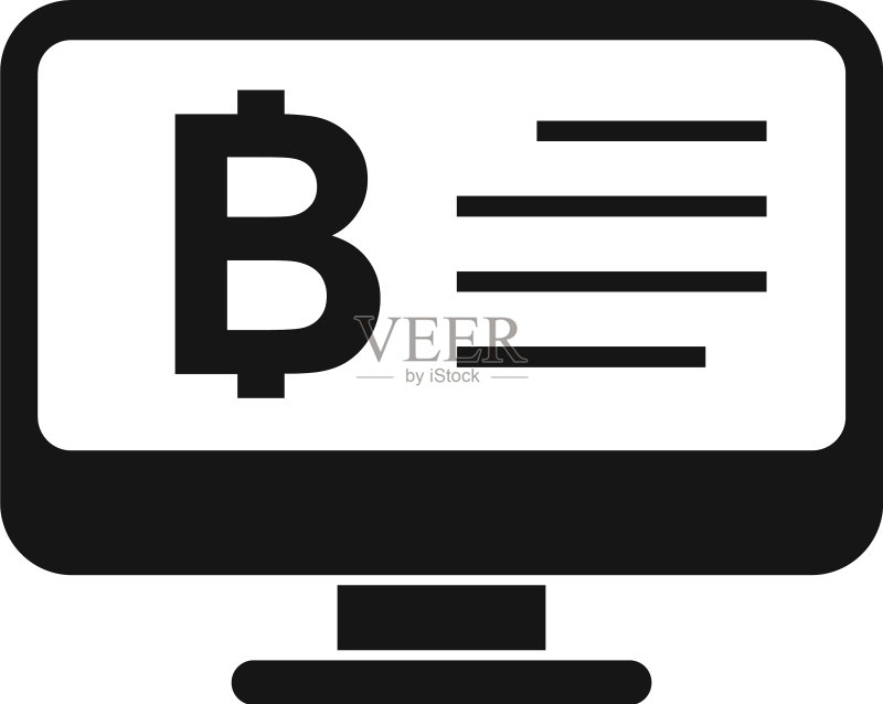 比特币监控图标简易加密货币图标素材