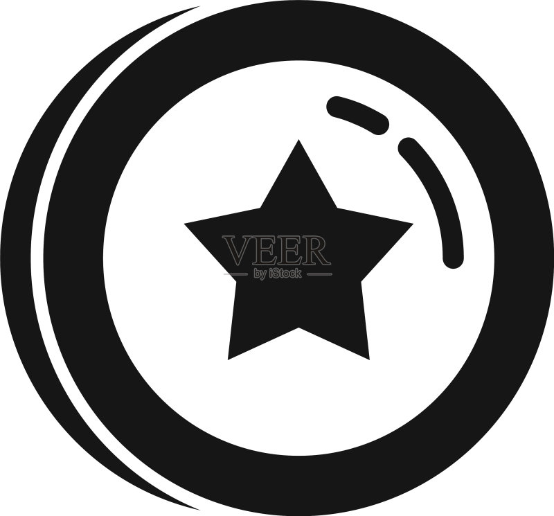 星星金币筹码图标简约赌场货币图标素材
