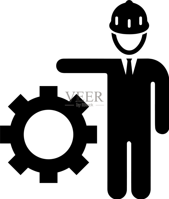 建筑工程师黑色图形图标图标素材