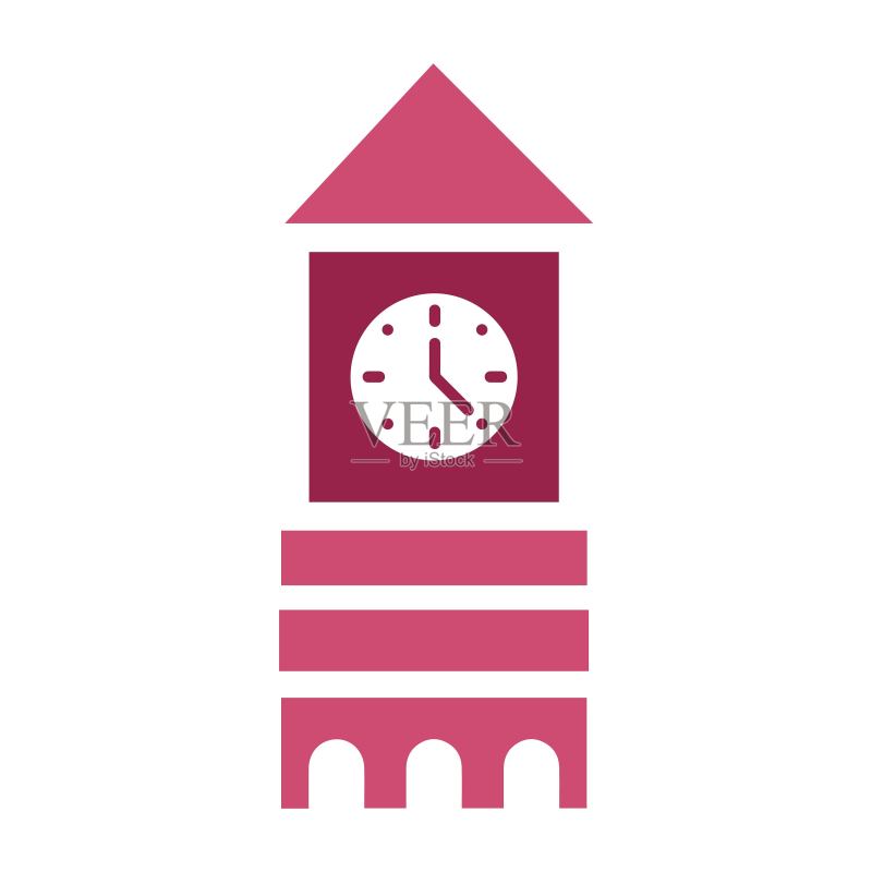 建筑:钟楼,历史建筑,地标,时间馆标志图标素材