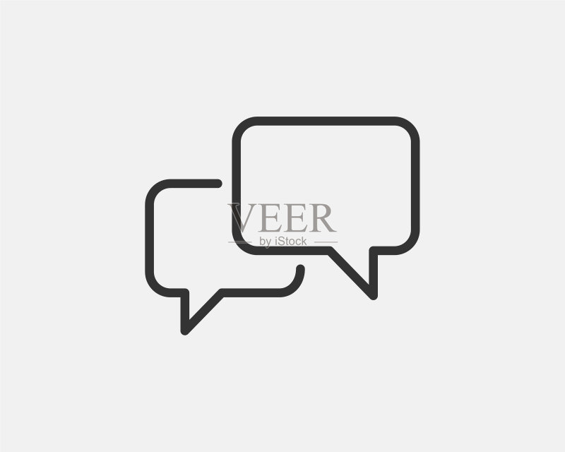 聊天图标设计元素对话气泡语音符号图标素材