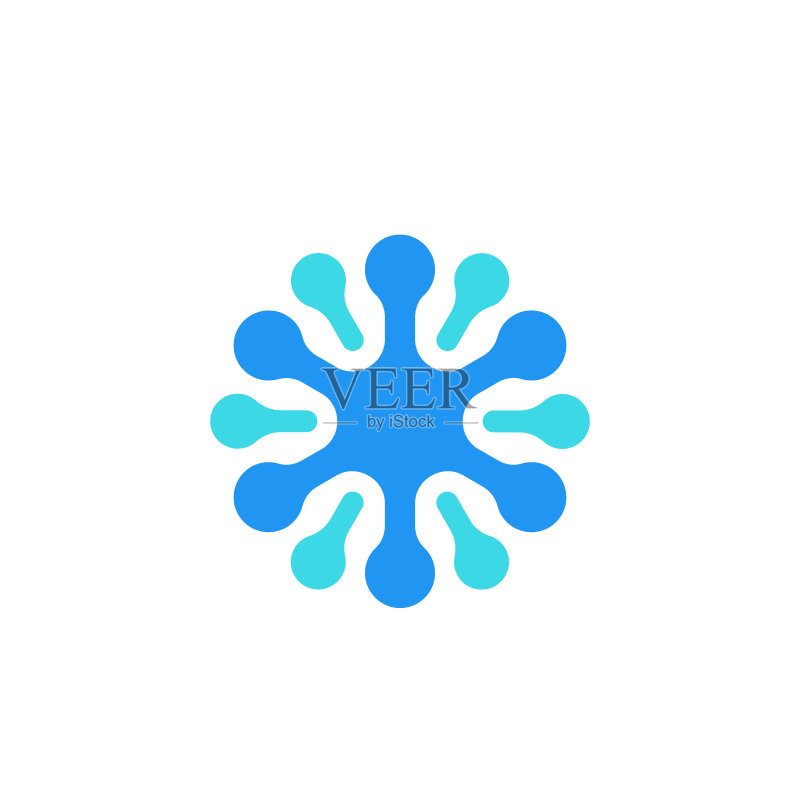 神经元图标矢量logo图标素材