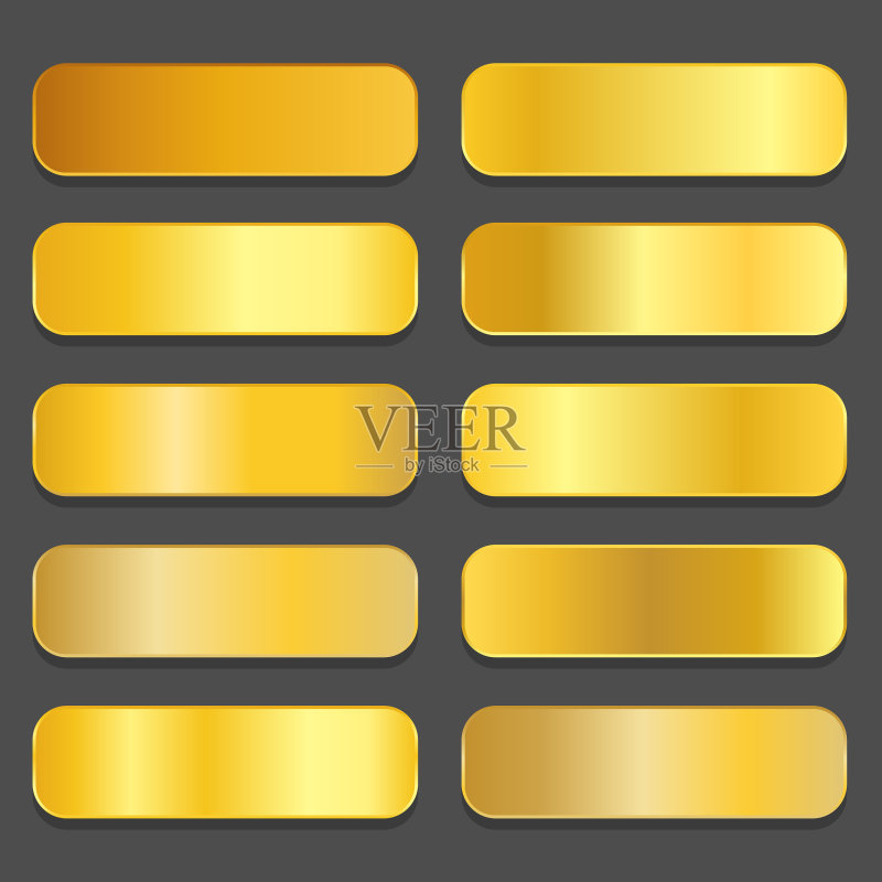 金色渐变金属背景图标素材