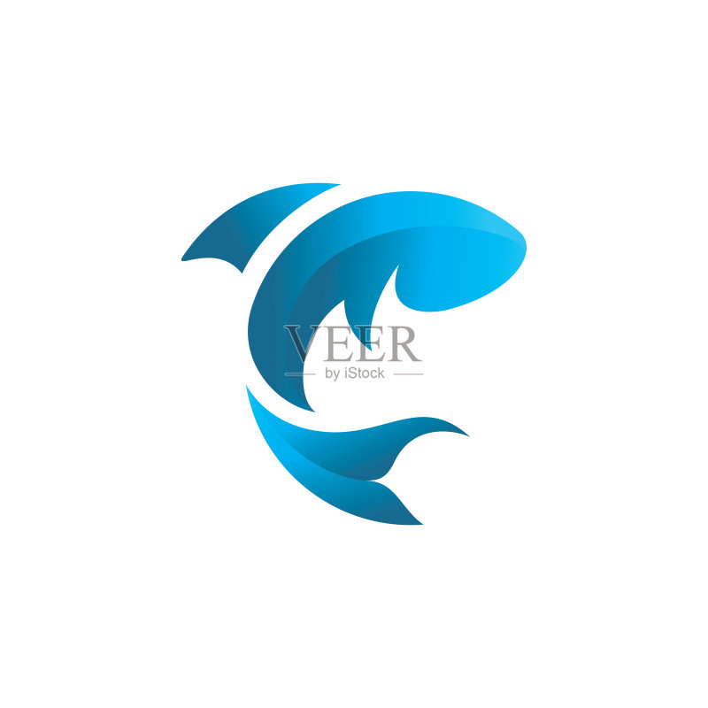 鱼logo图标矢量设计图标素材