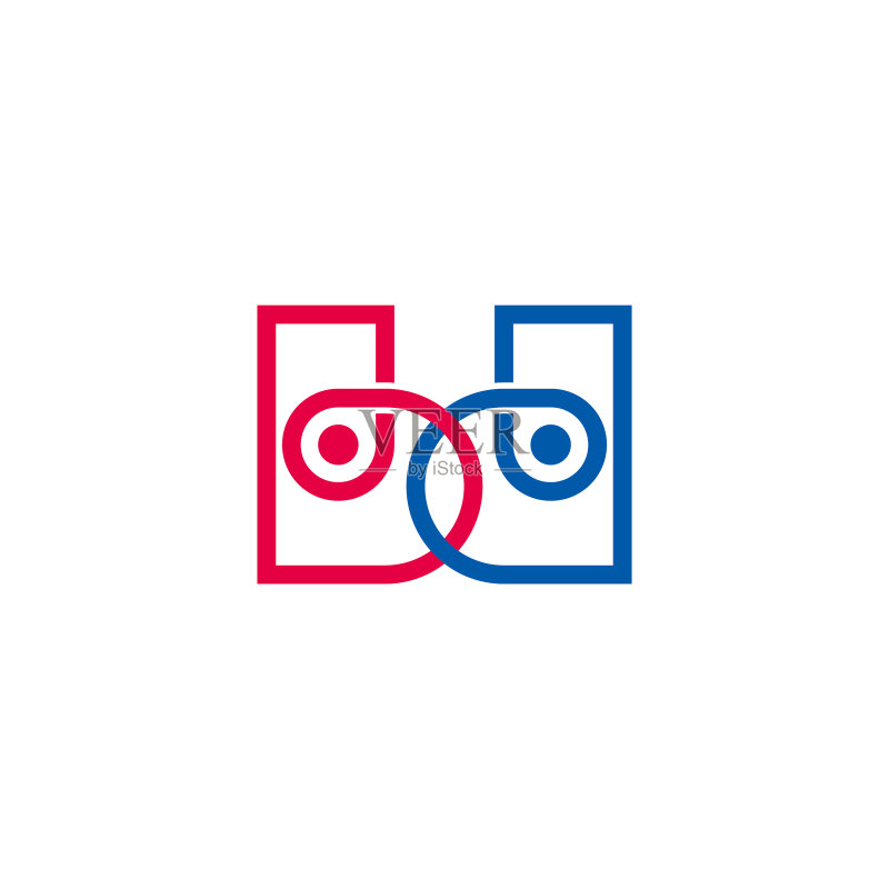 字母BD链接钱包形状金融Logo图标素材
