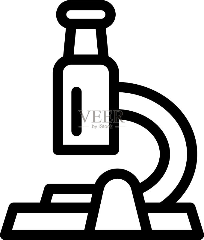 显微镜细胞轮廓图标图标素材