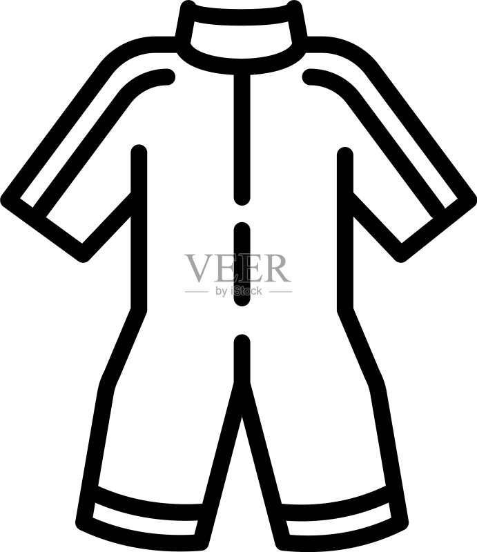 浮潜服装图标轮廓样式图标素材