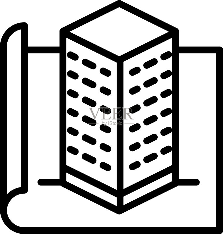 建筑项目图标轮廓样式图标素材