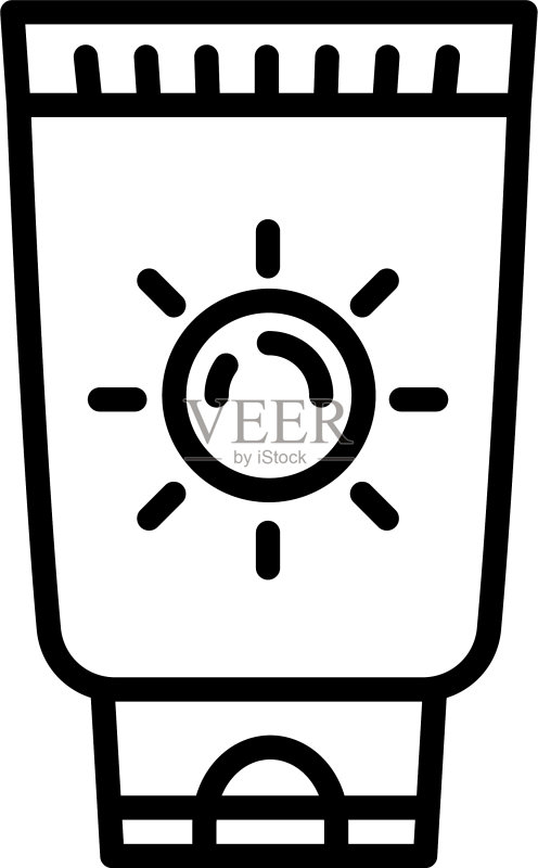 UV软管乳霜图标轮廓样式图标素材