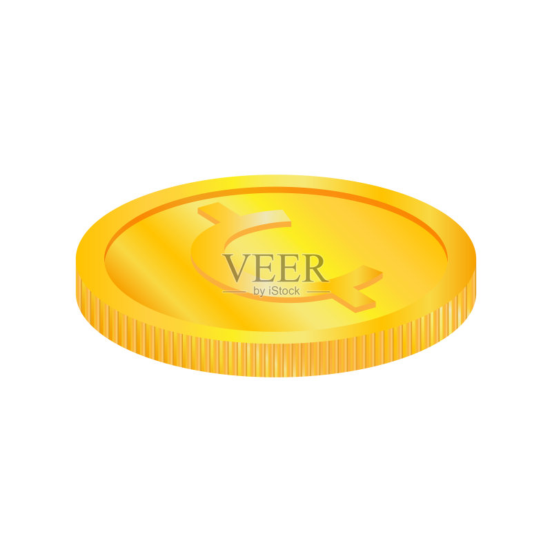 象征财务福祉的金币标志图标素材