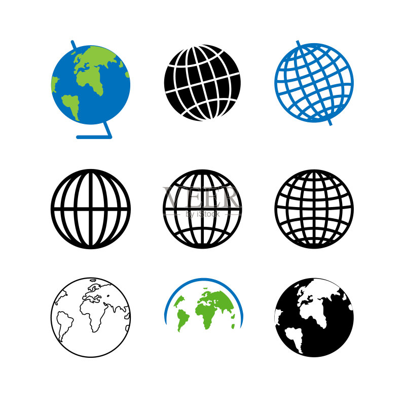 地球行星图标合集图标素材