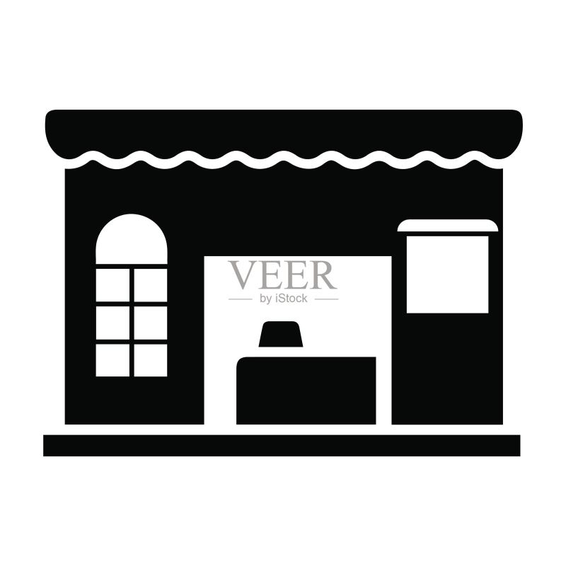 咖啡厅、咖啡店、餐厅、商店图标图标素材