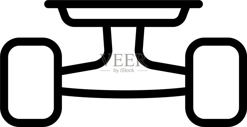滑板后轮图标轮廓样式图标素材