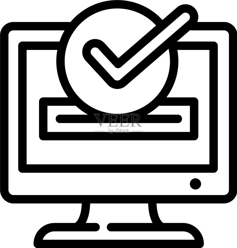 手机在线投票图标轮廓样式图标素材