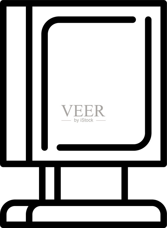 户外广告灯板图标轮廓图标素材