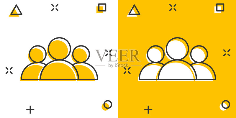 漫画风格用户图标图标素材