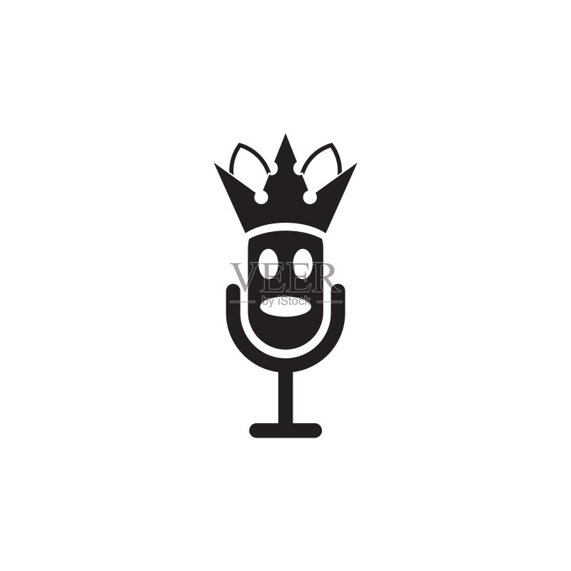 麦克风播客Logo设计模板图标素材