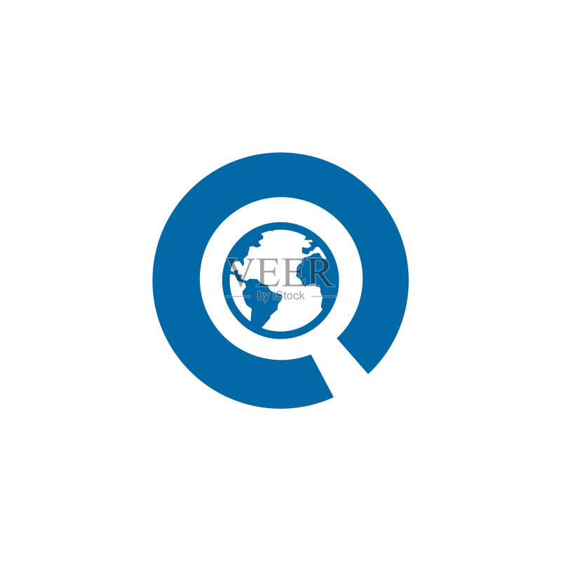 包含放大镜的搜索Logo设计图标素材
