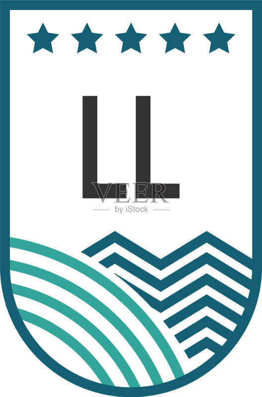 首字母LL自然山水logo图标素材