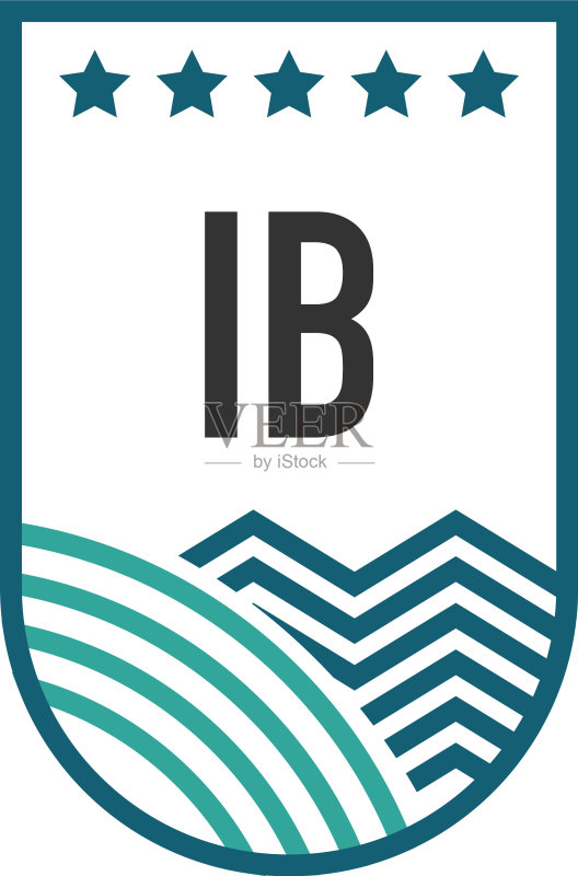 字母IB自然山水图标素材