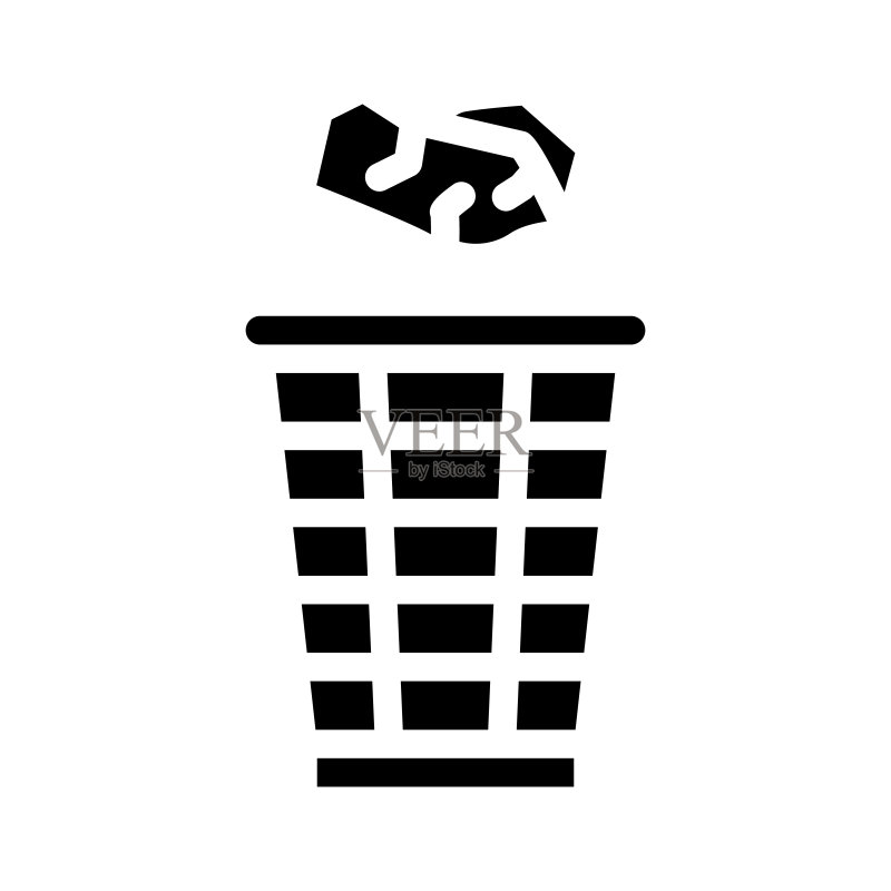 乱扔垃圾标志矢量图图标素材