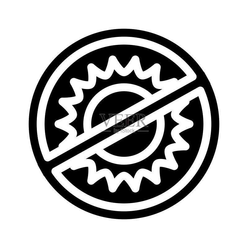 防晒光线标志矢量图图标素材