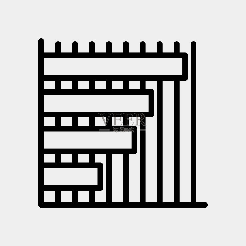 适用于任何项目的线性条形图图标图标素材
