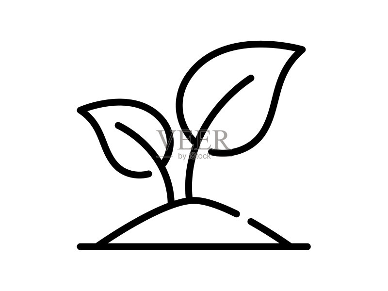 植物叶子自然环境生态图标素材