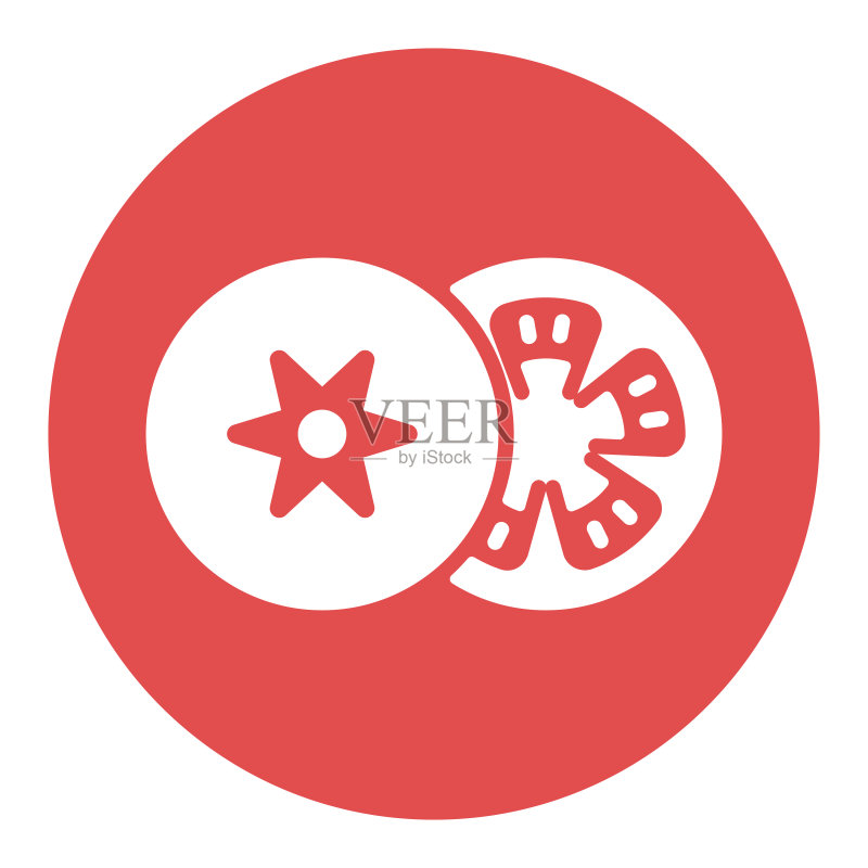 番茄矢量白色图标,蔬菜符号图标素材