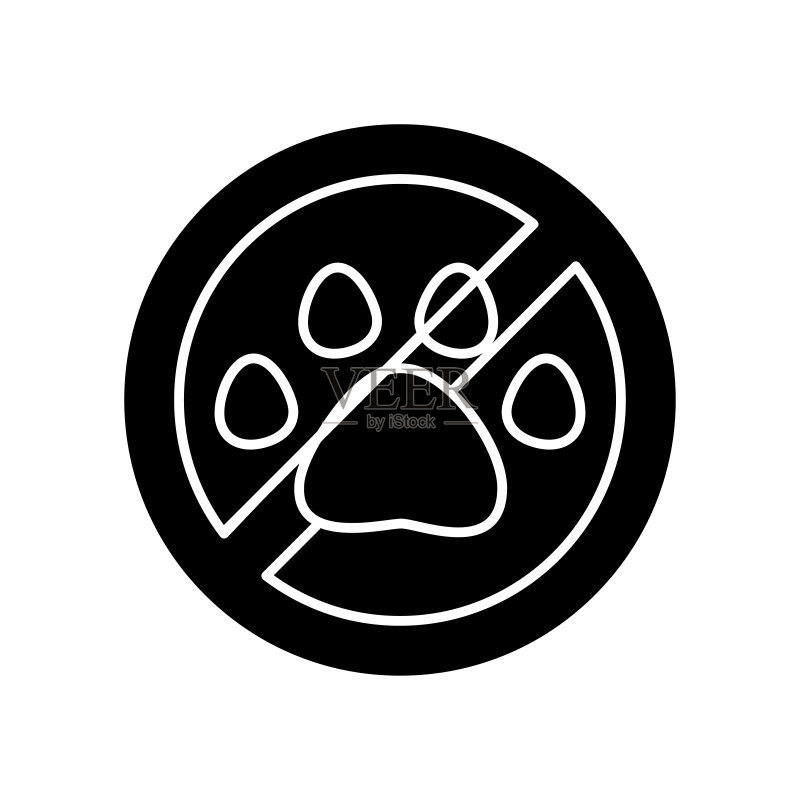 远离动物黑色标志图标图标素材