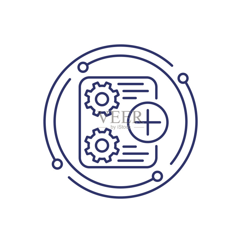 添加新项目任务线性图标图标素材