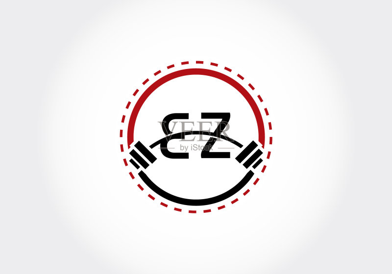 EZ字母杠铃举重标志图标素材