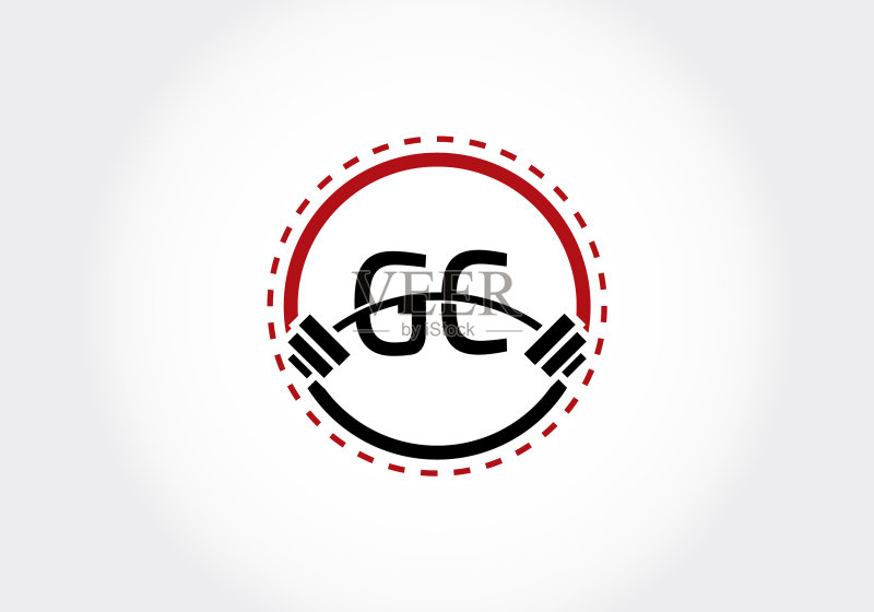 字母GC哑铃卧推设计图标素材
