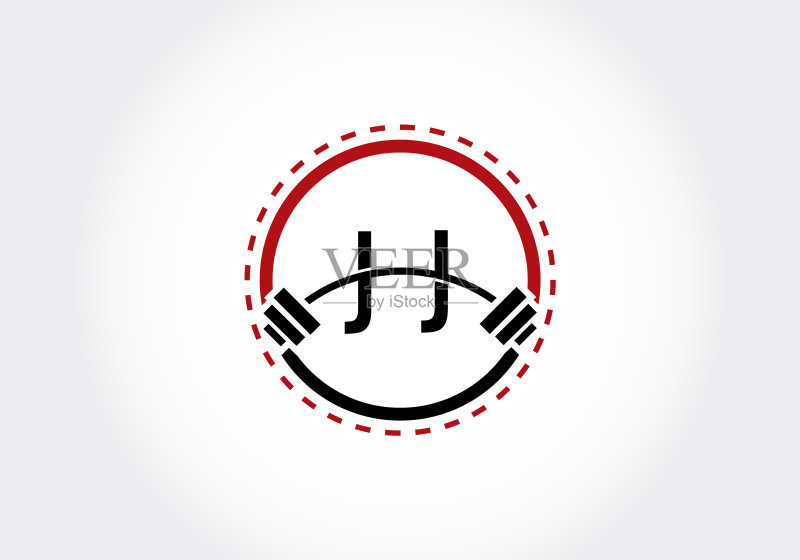 JJ字母,杠铃图案图标素材
