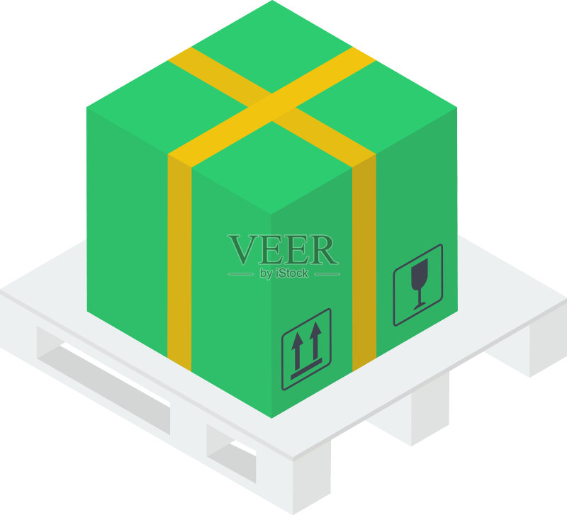 物流纸板箱图标素材